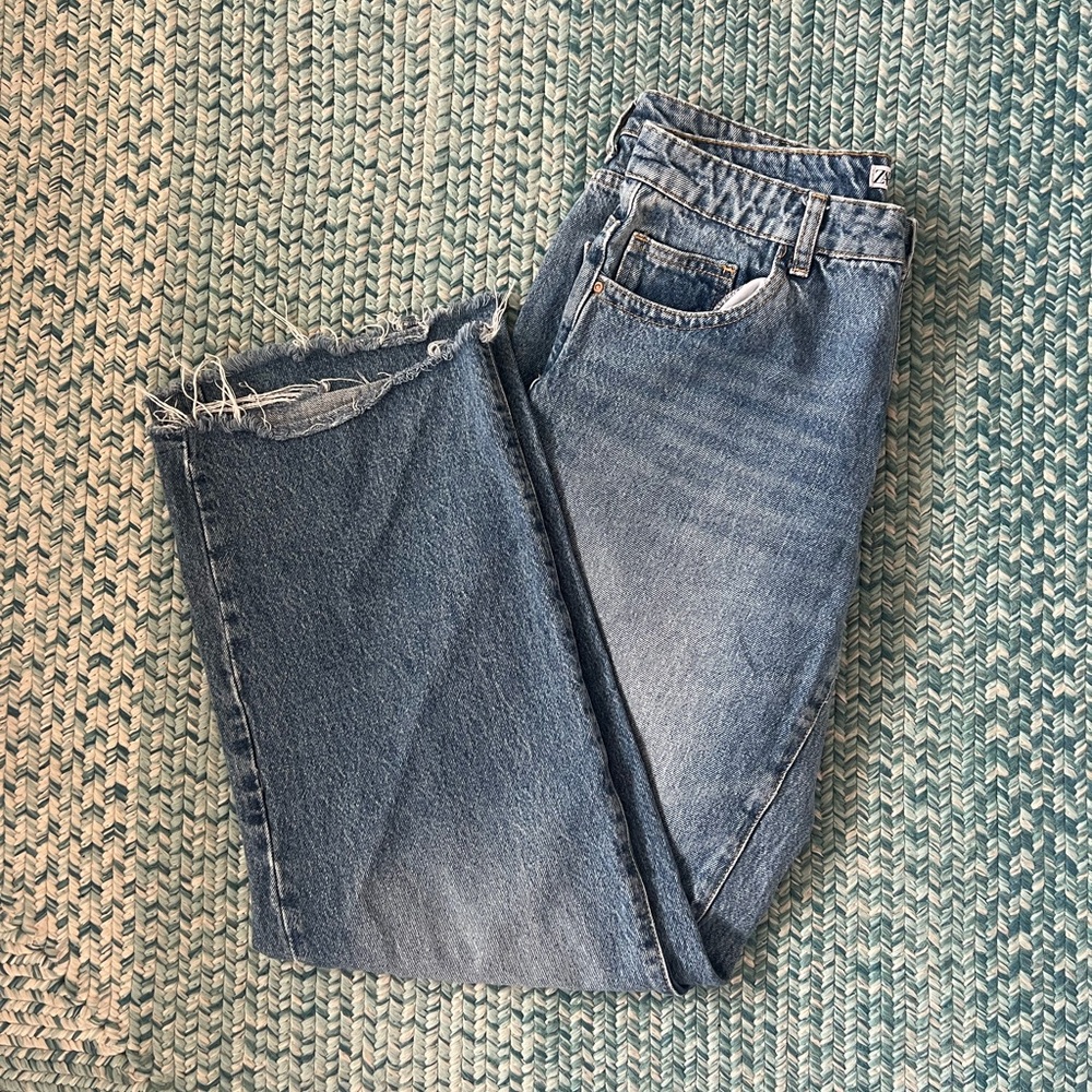 Zara Straight Leg Blue Jeans